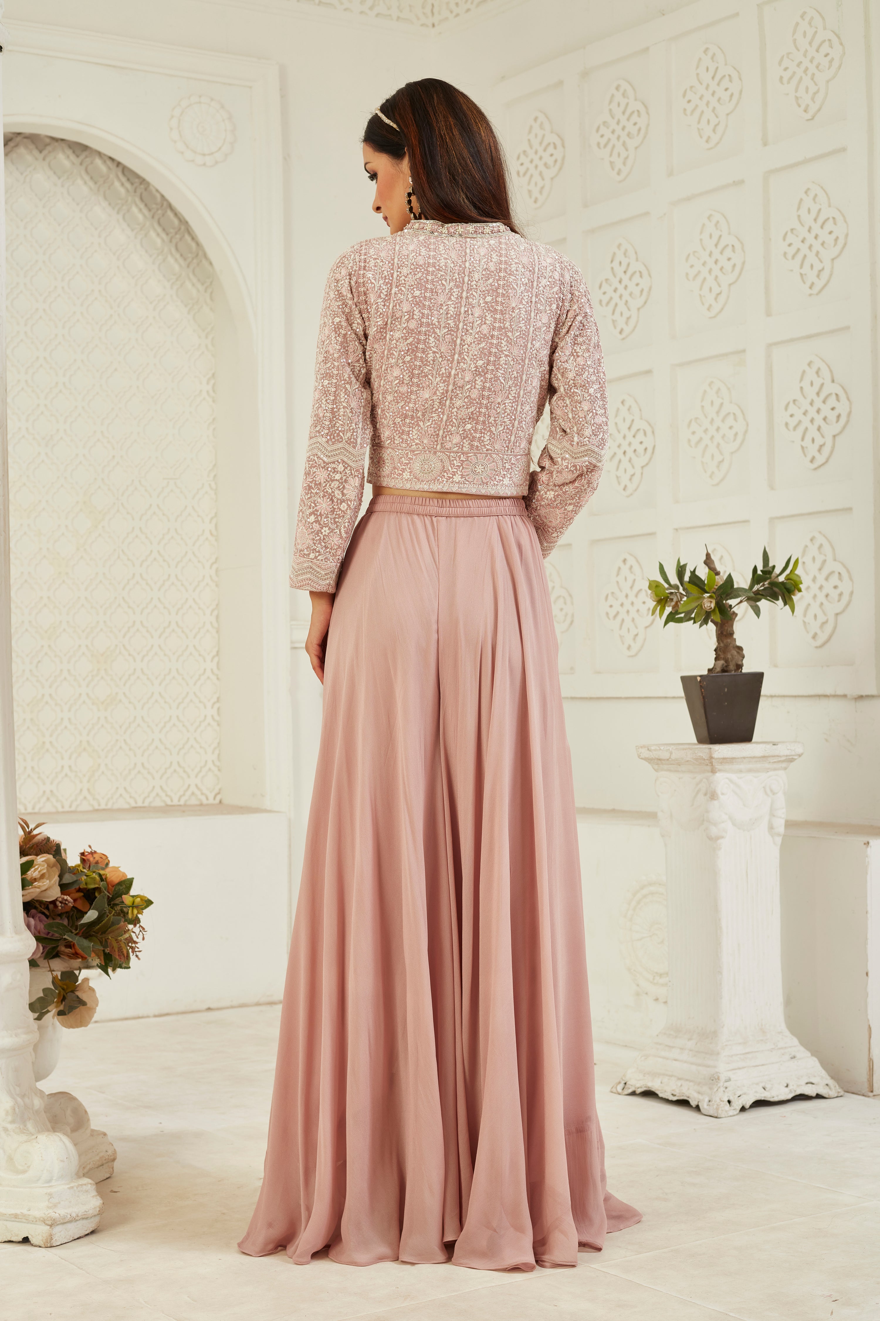 Rosy Dawn Sharara Set