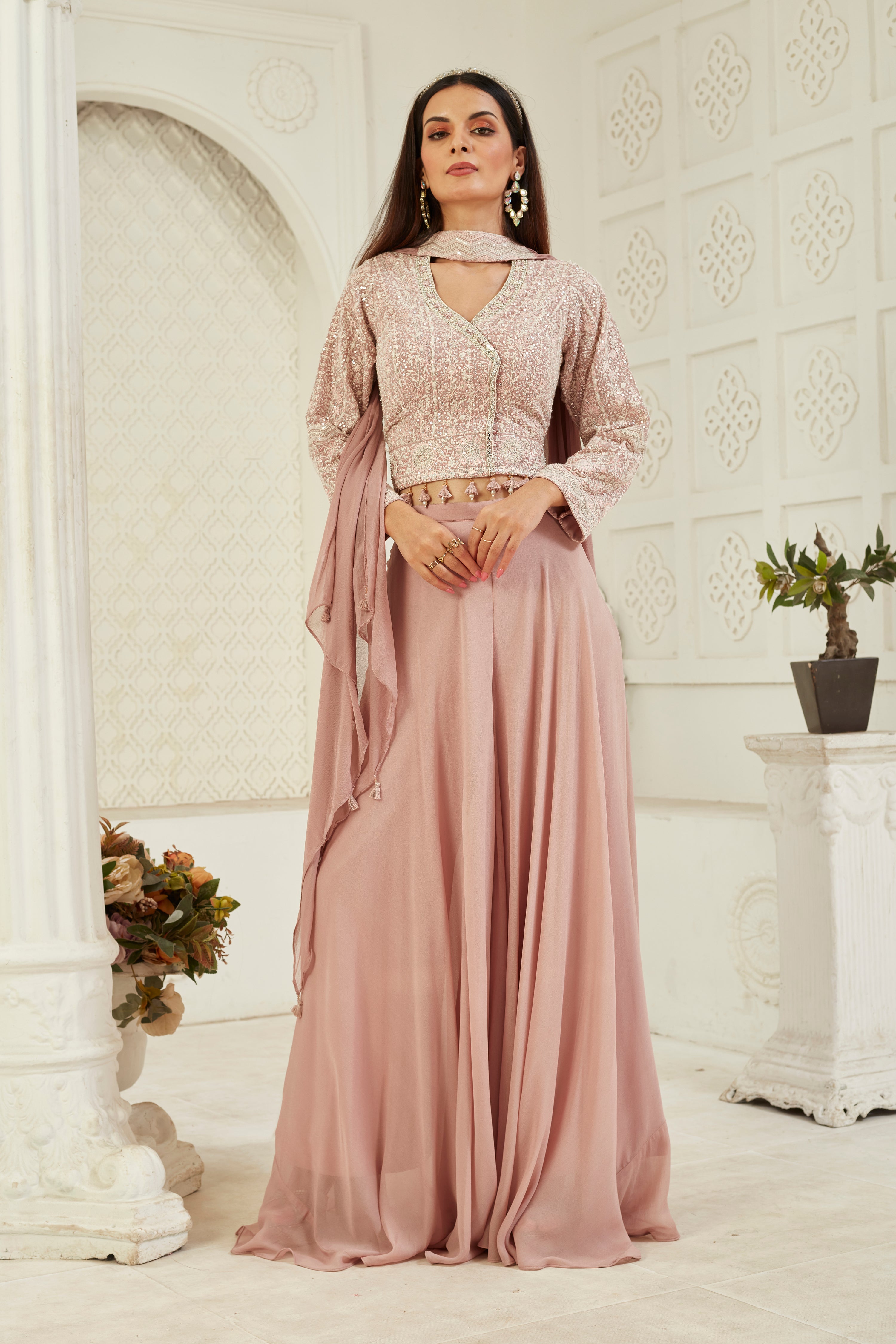 Rosy Dawn Sharara Set