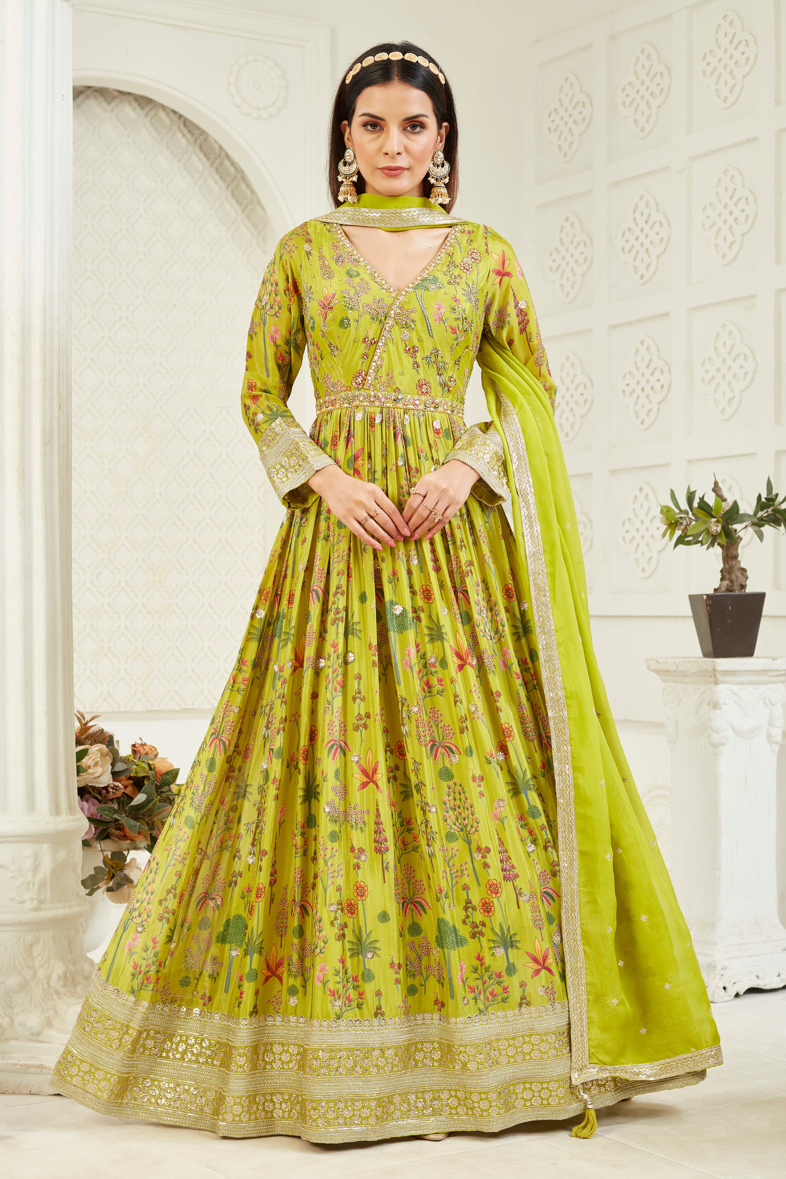 Timeless Taupe Anarkali