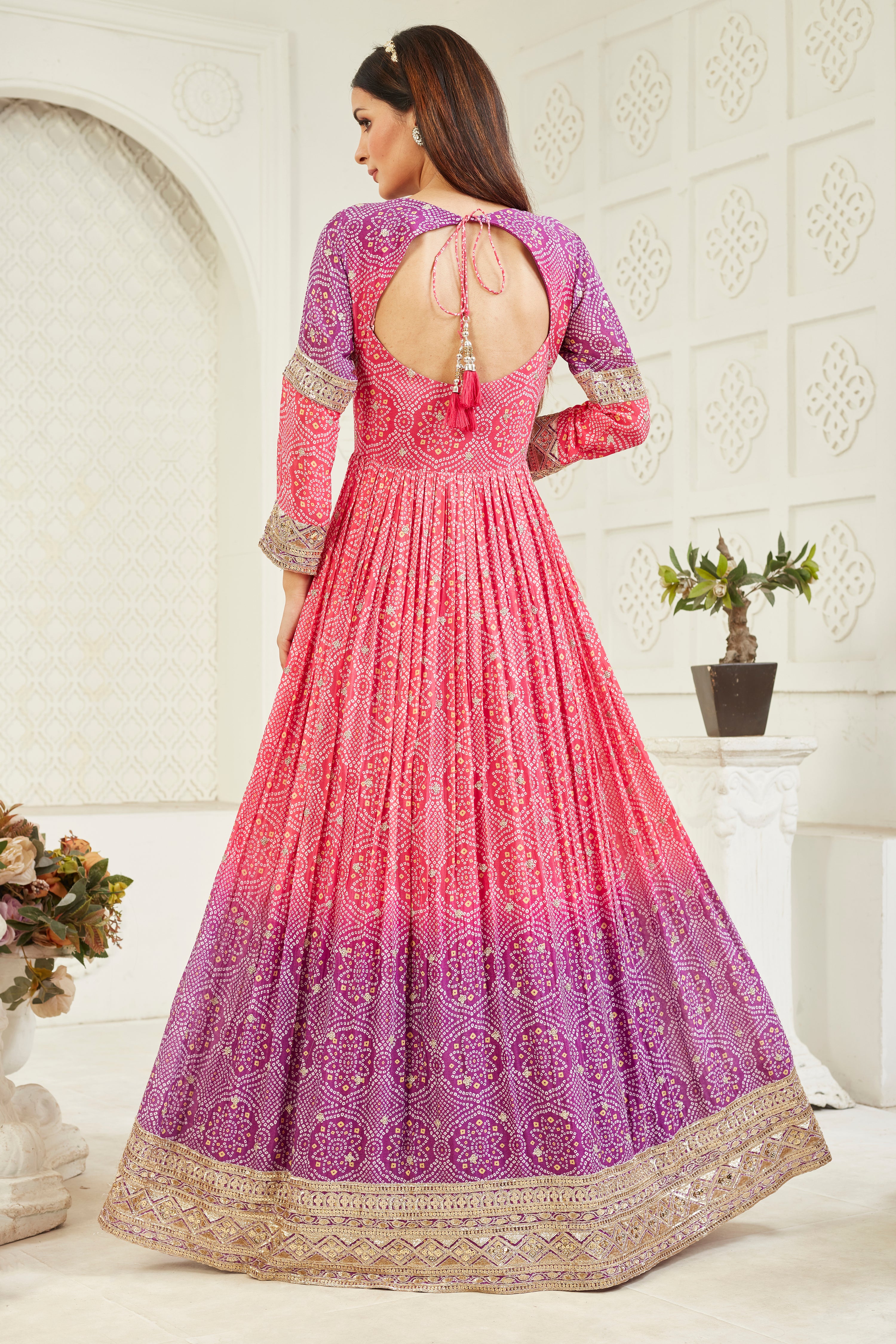 Twilight bloom Anarkali Set