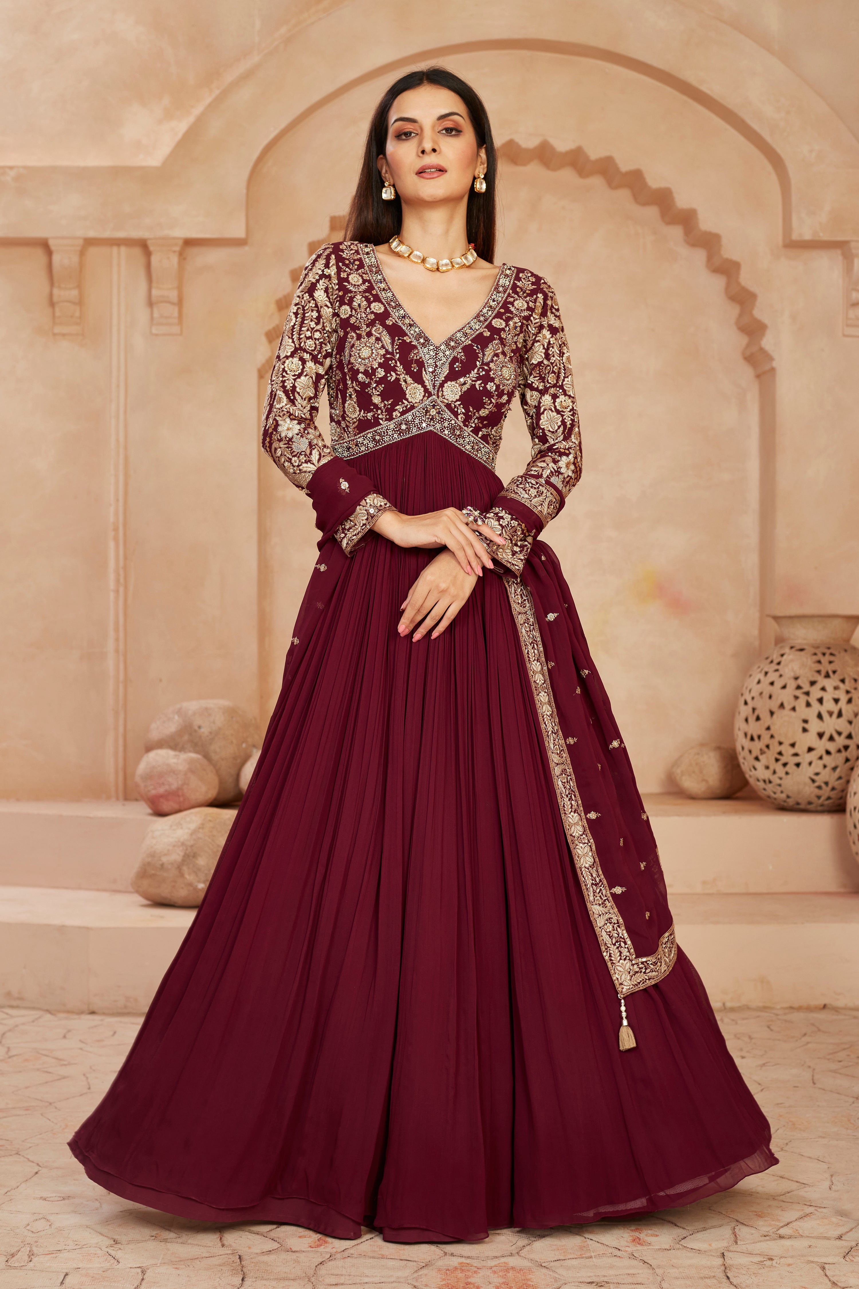 Ebony Elegance Anarkali