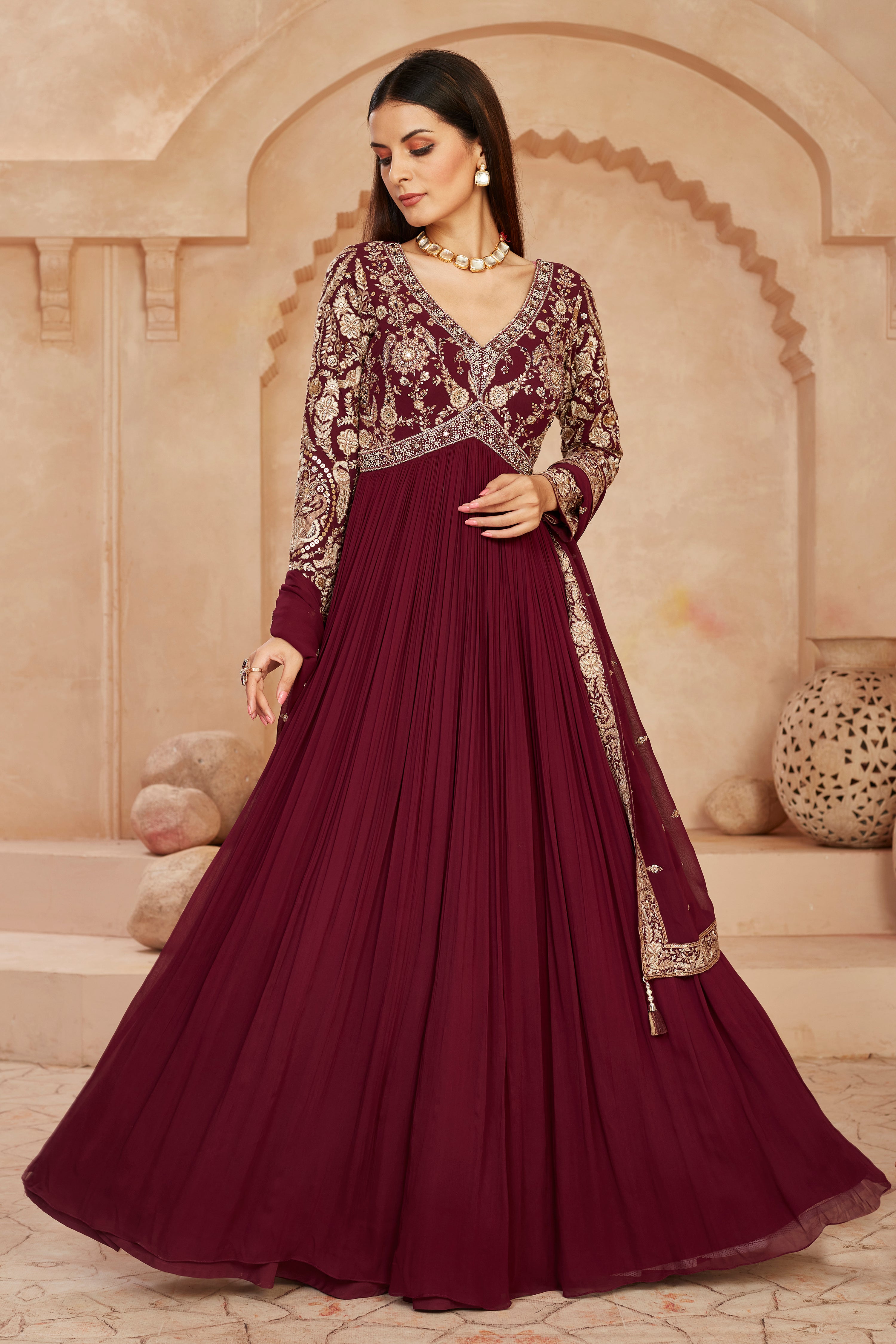 Ebony Elegance Anarkali