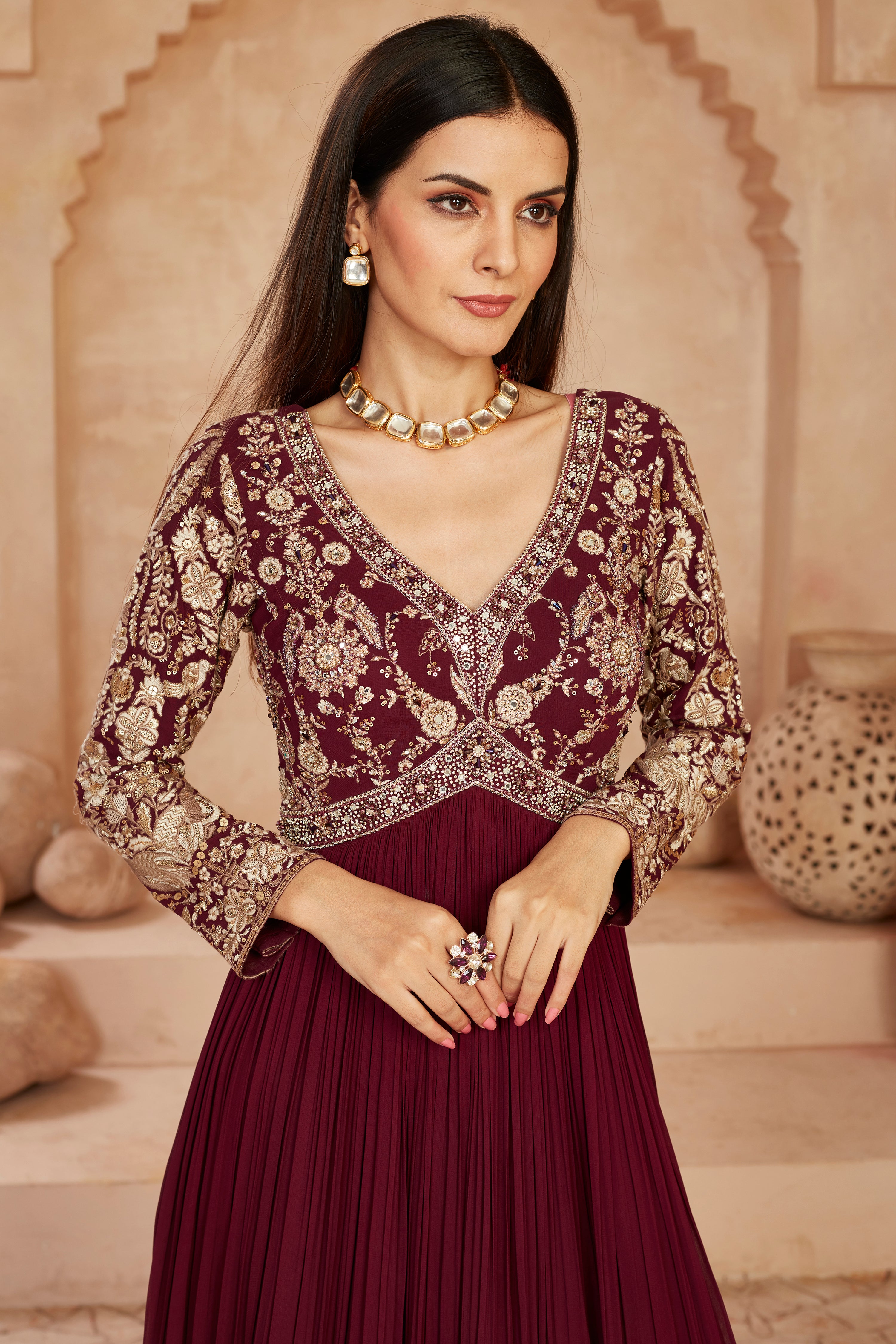 Ebony Elegance Anarkali