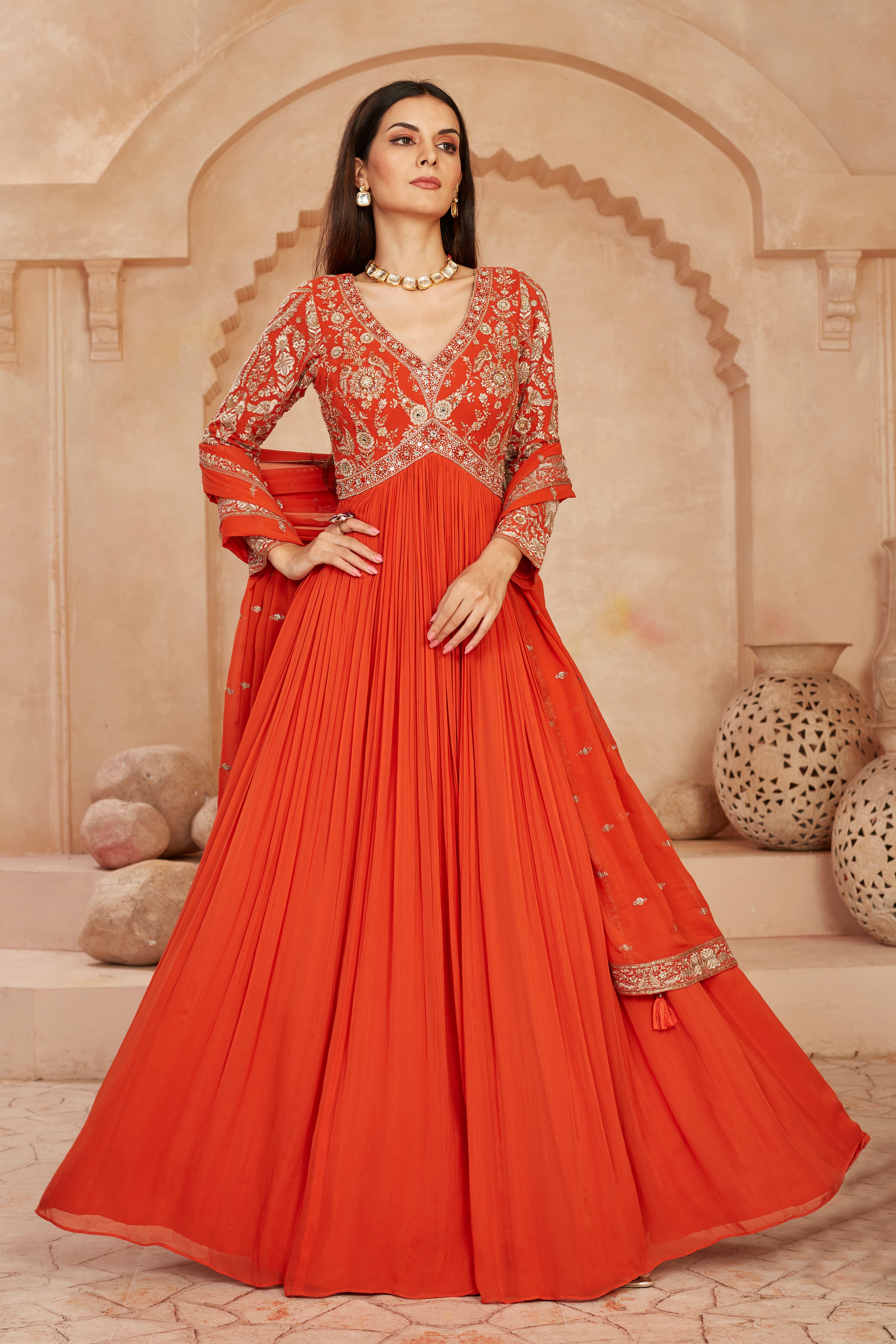 Ebony Elegance Anarkali