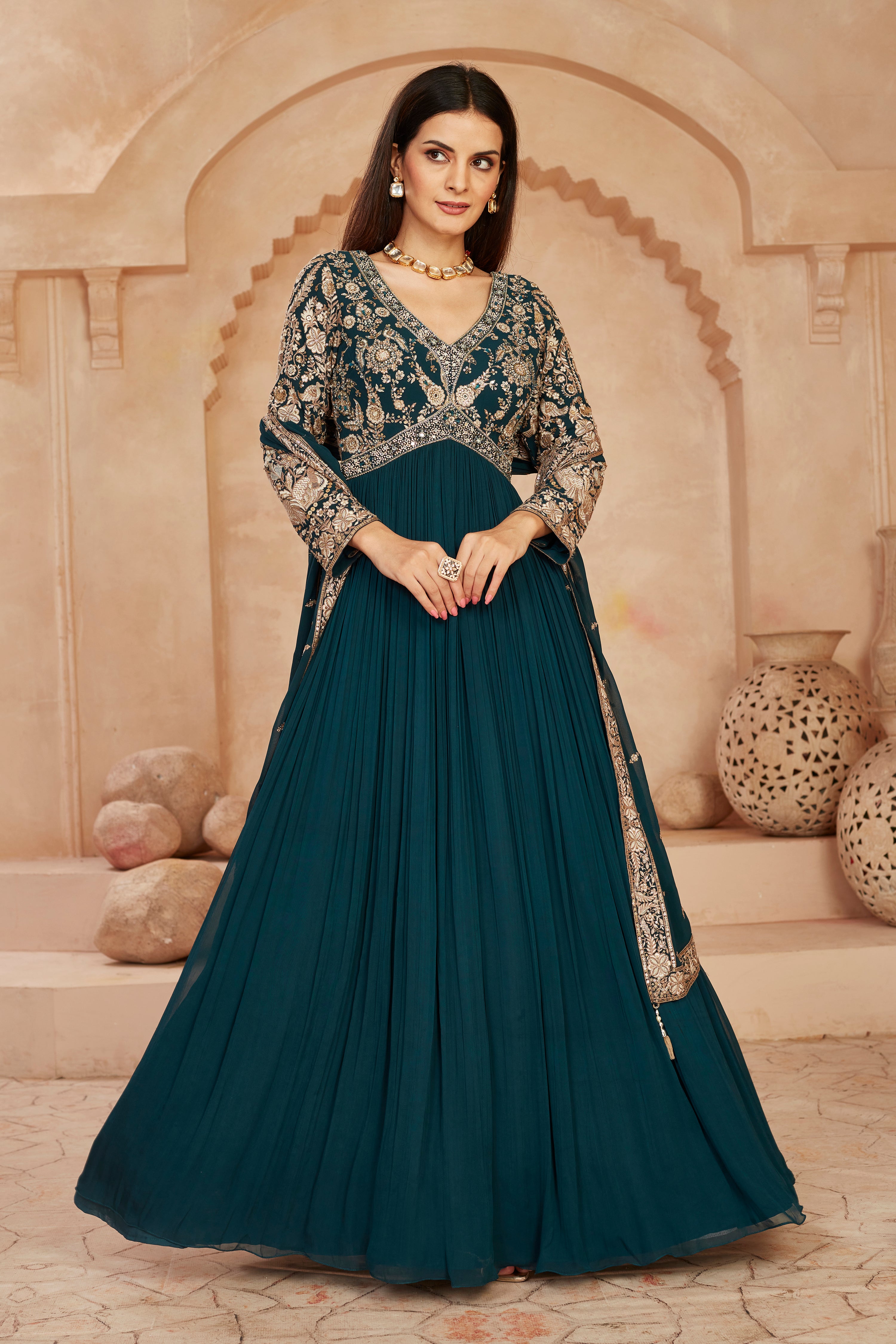 Ebony Elegance Anarkali
