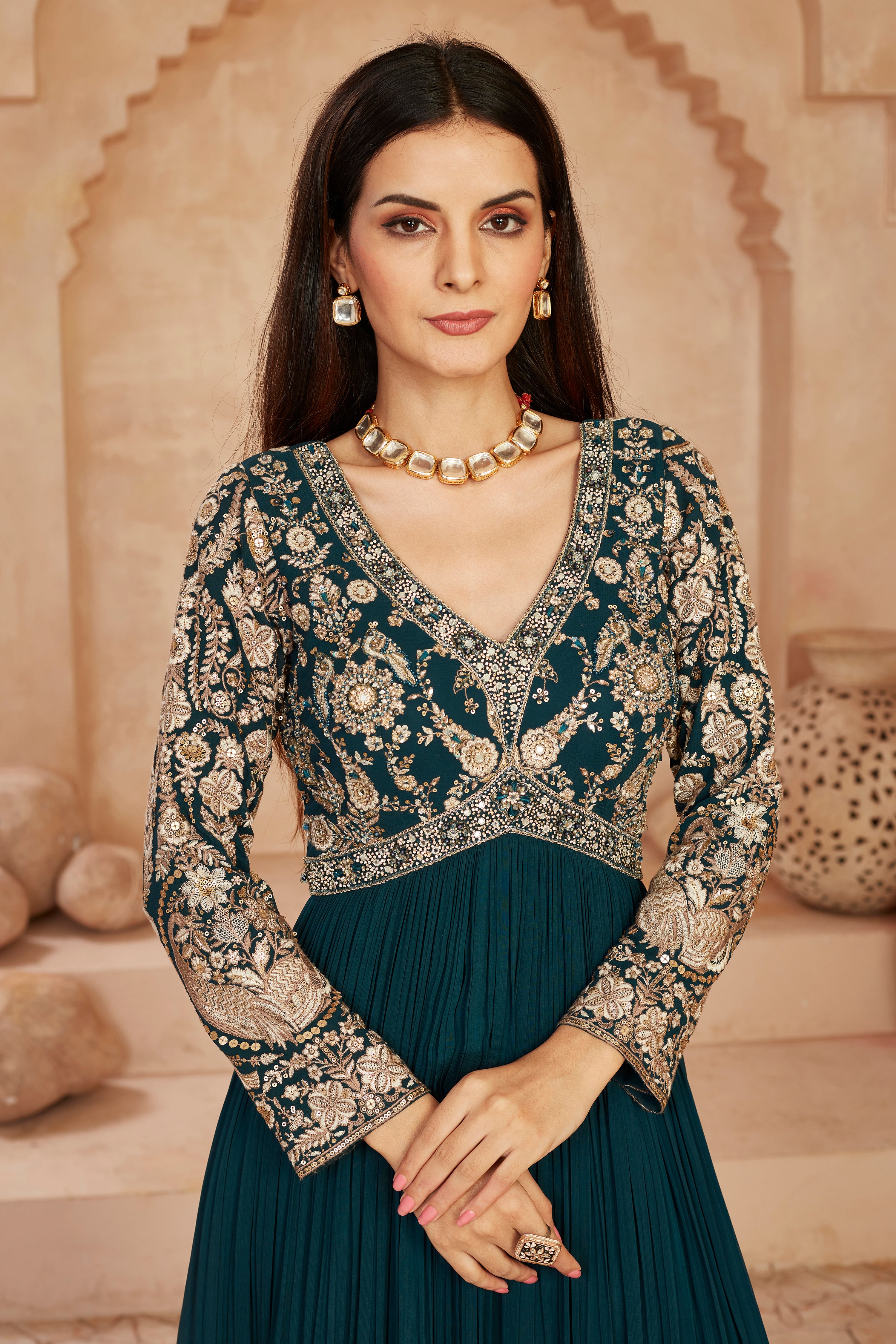 Ebony Elegance Anarkali